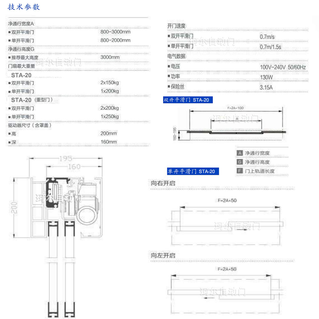 STA-20自动感应平移门机